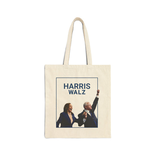 Harris Walz Fist Pump Photo Cotton Canvas Tote Bag