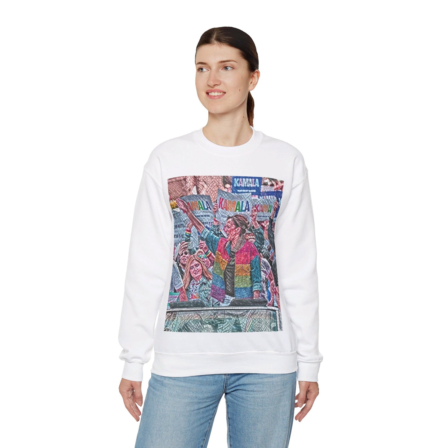 Kamala Pride Jacket Artistic Print Unisex Crewneck Sweatshirt