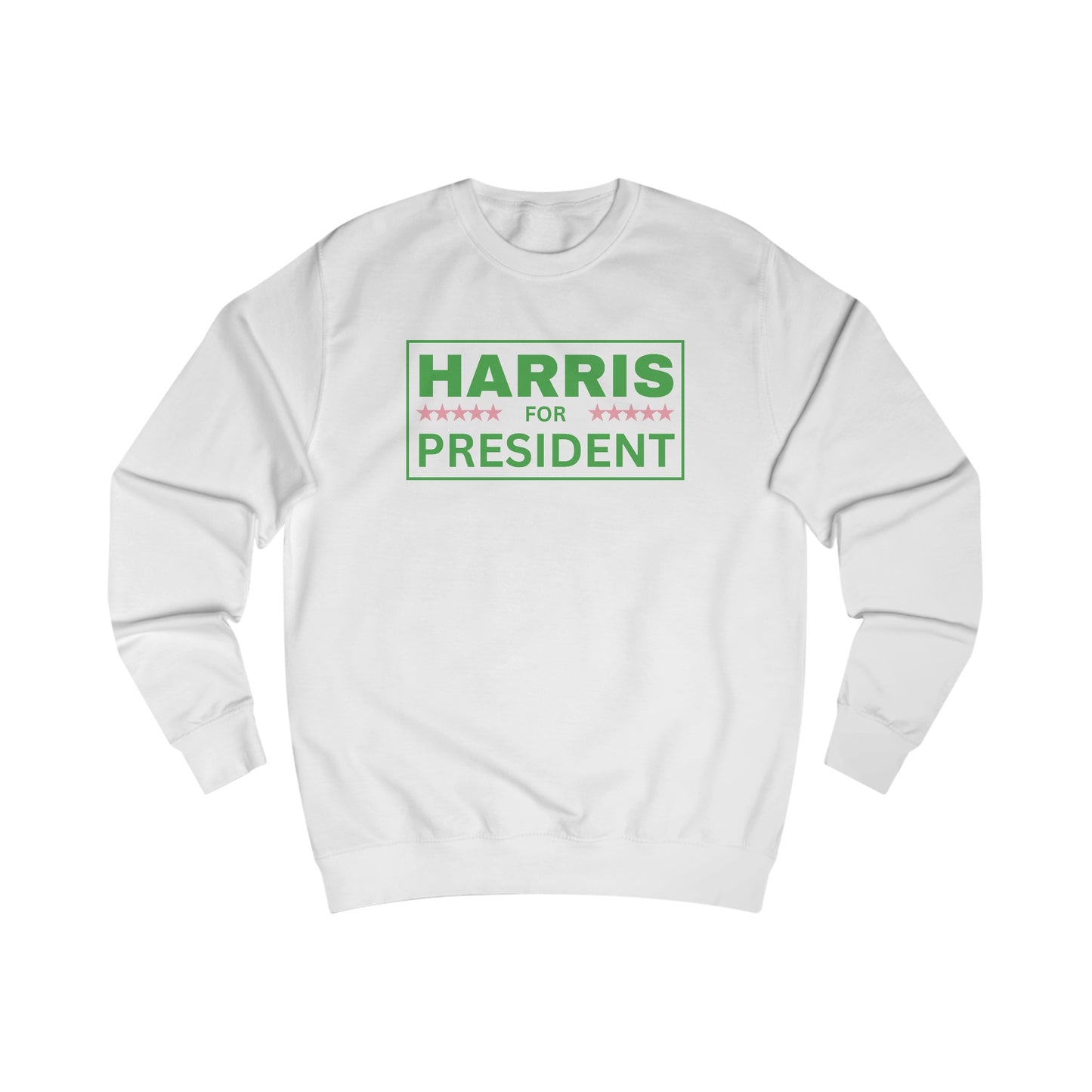 Harris for President AKA Salmon Pink and Apple Green Sweatshirt