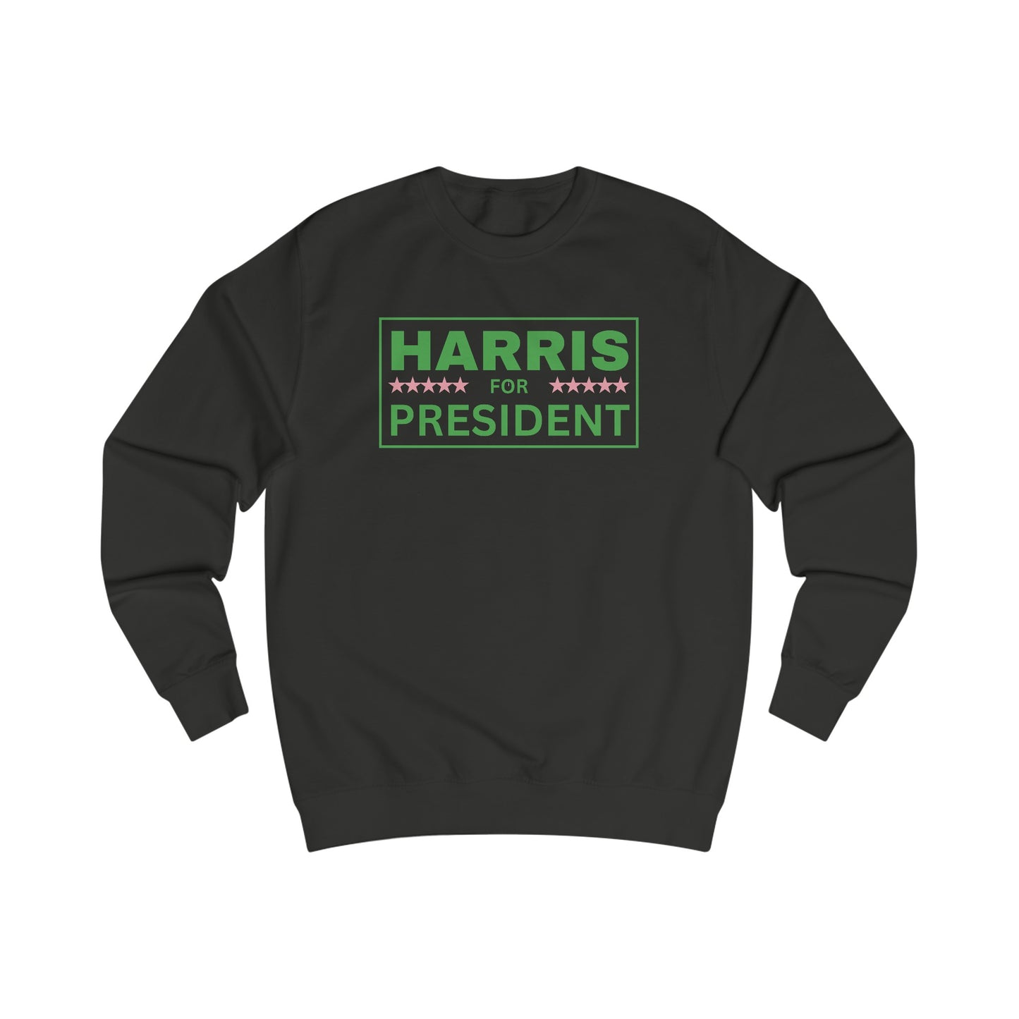 Harris for President AKA Salmon Pink and Apple Green Sweatshirt