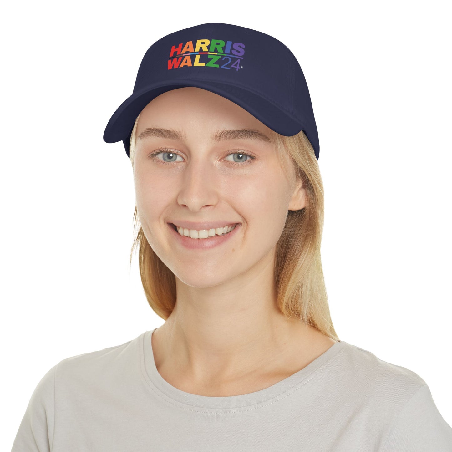 Harris Walz Rainbow Pride Line Low Profile Baseball Cap