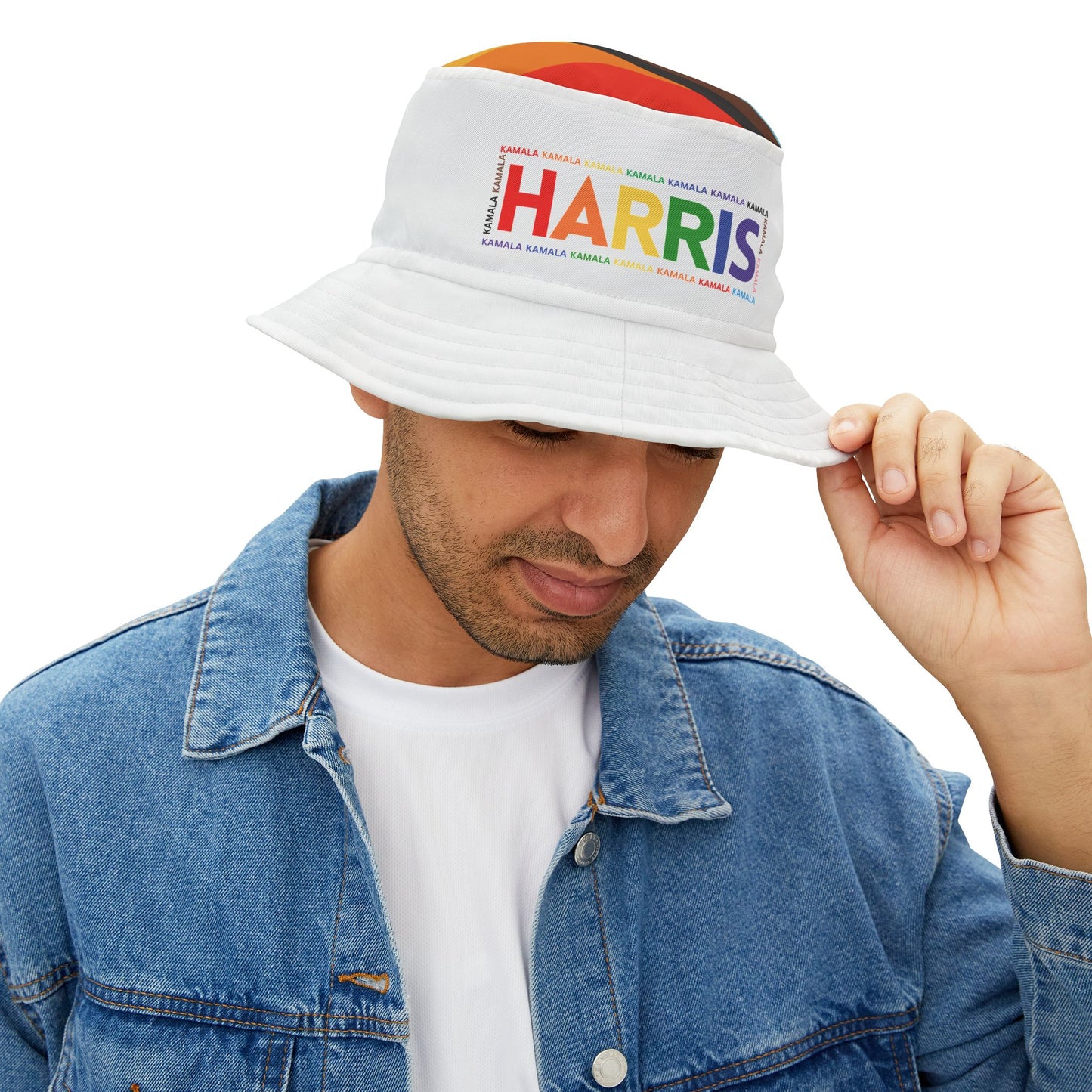 Inclusive Pride Kamala Harris Bucket Hat (AOP)