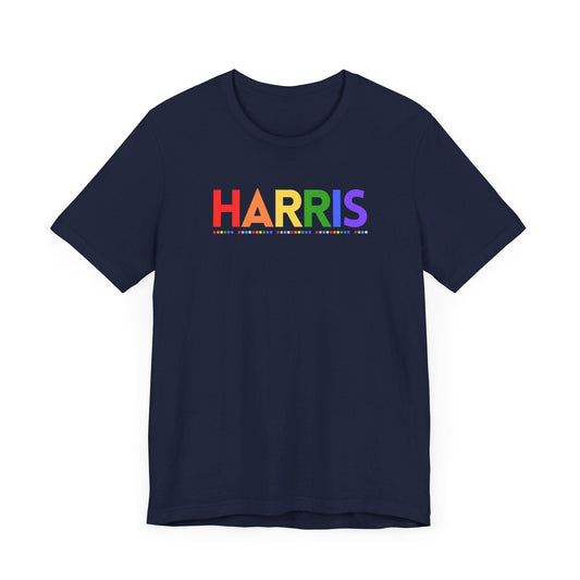 Harris LGBTQ+ Rainbow Print | Unisex Jersey Short Sleeve Tee