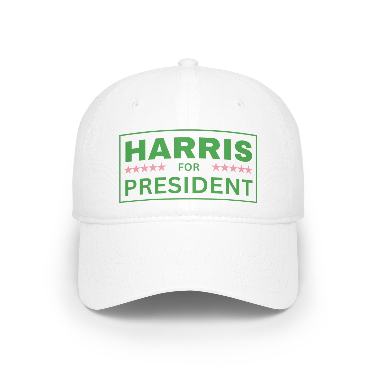 Salmon Pink and Apple Green Harris for President Low Profile Baseball Cap