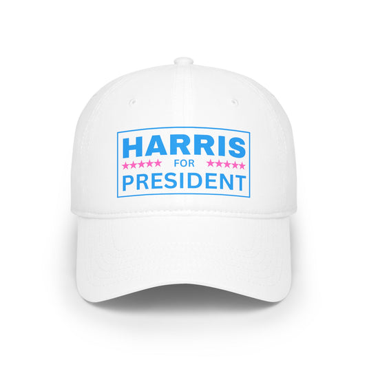 Pink and Blue Harris for President Low Profile Baseball Cap