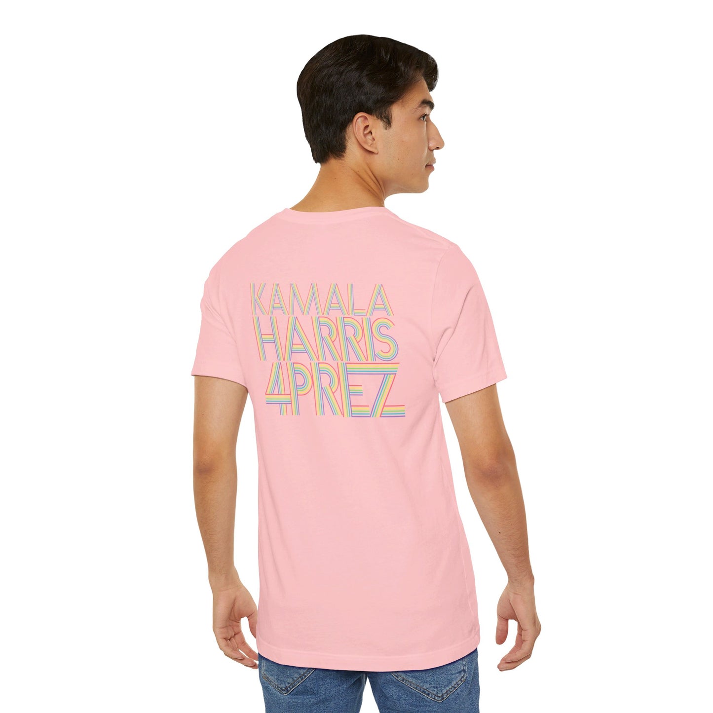 Kamala Harris 4 Prez Rainbow Modern | Unisex Jersey Short Sleeve Tee