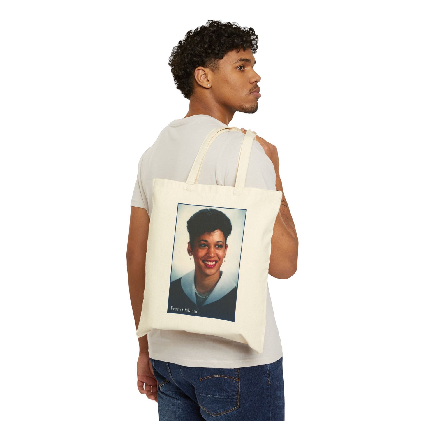 Kamala Harris from Oakland to The White House Premium Cotton Canvas Tote Bag