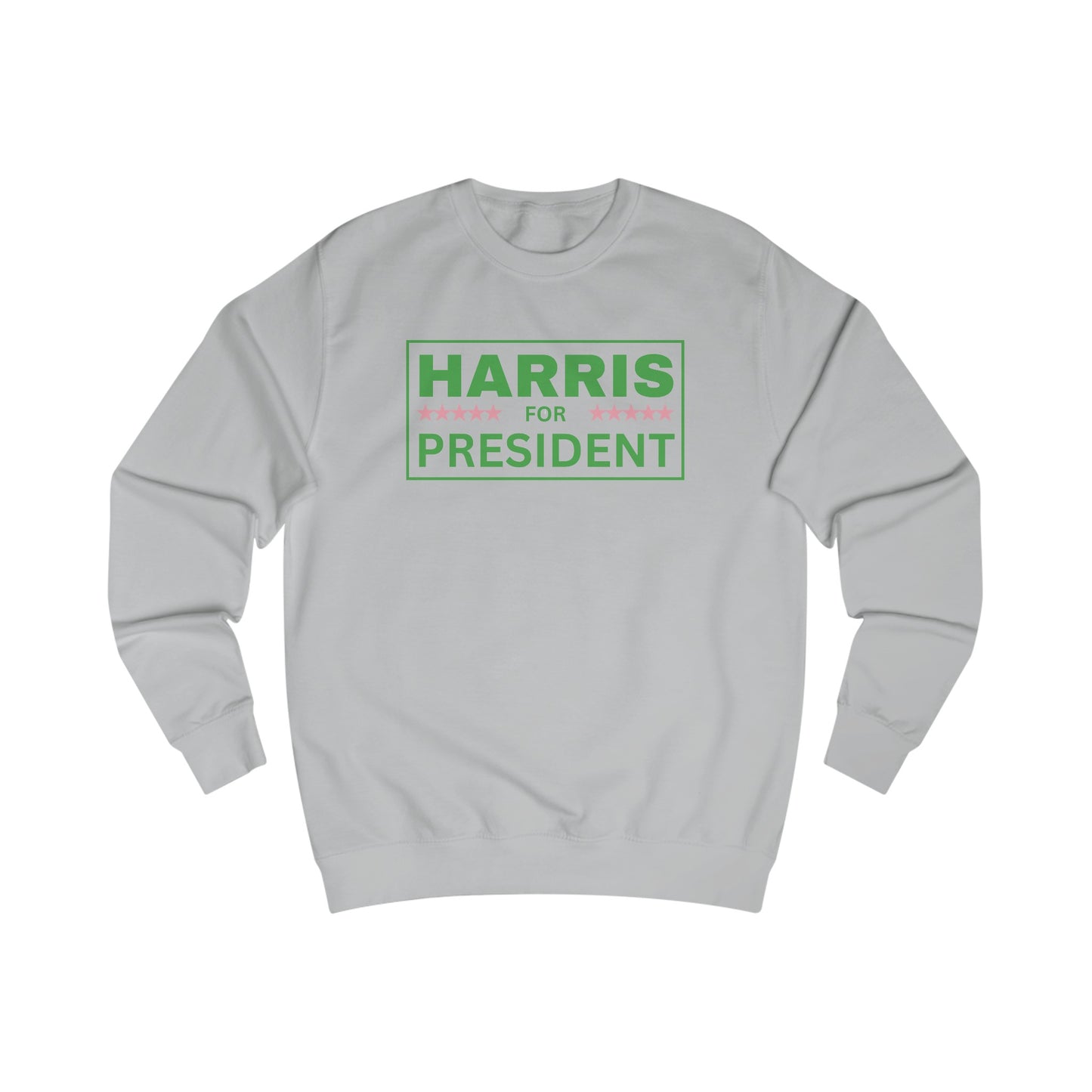 Harris for President AKA Salmon Pink and Apple Green Sweatshirt