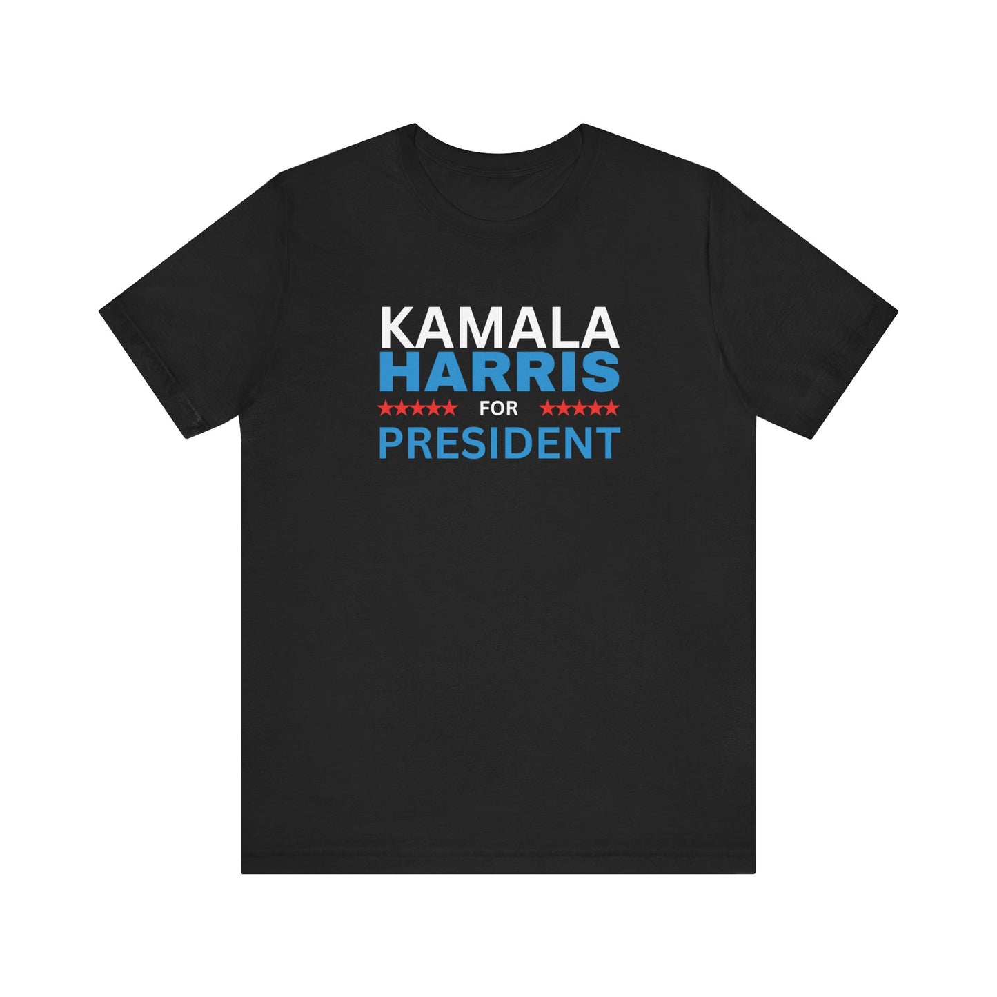 Kamala Harris for President (Light Blue Lettering) | Unisex Jersey Short Sleeve Tee