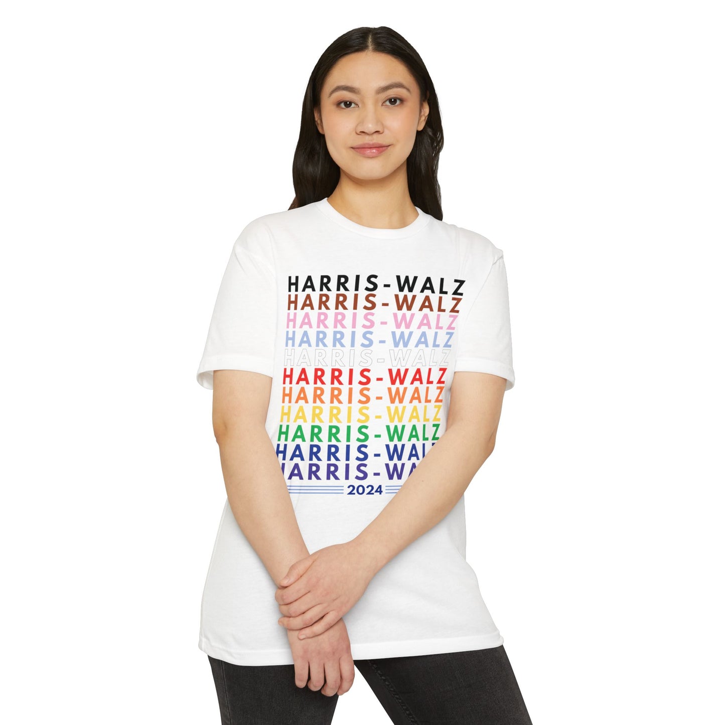 Harris-Walz Inclusive Pride Unisex CVC Jersey T-shirt