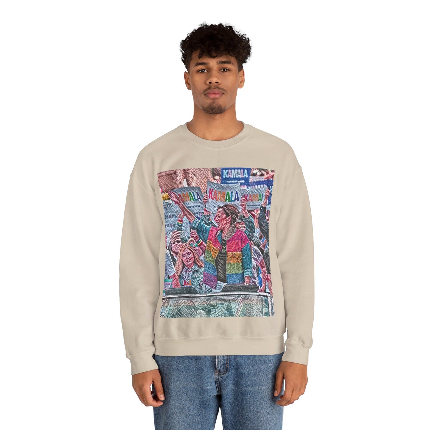 Kamala Pride Jacket Artistic Print Unisex Crewneck Sweatshirt