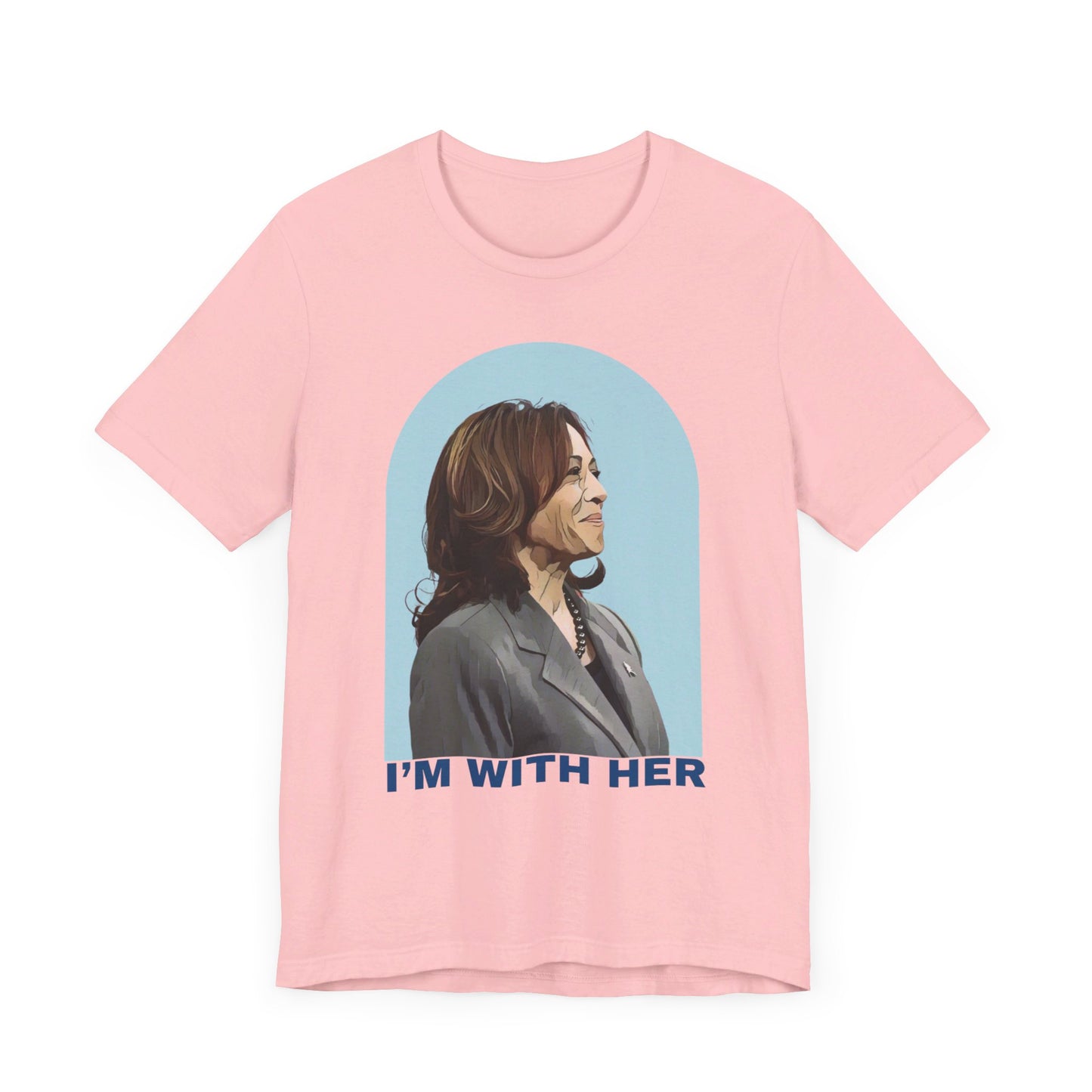 I'm With Her, Harris Blue Aura | Unisex Jersey Short Sleeve Tee