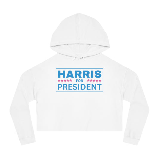 Harris for President Women’s Cropped Hooded Sweatshirt