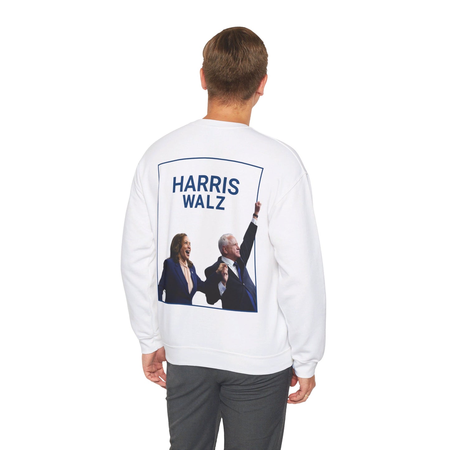 Harris Walz Fist Thrust Unisex Crewneck Sweatshirt