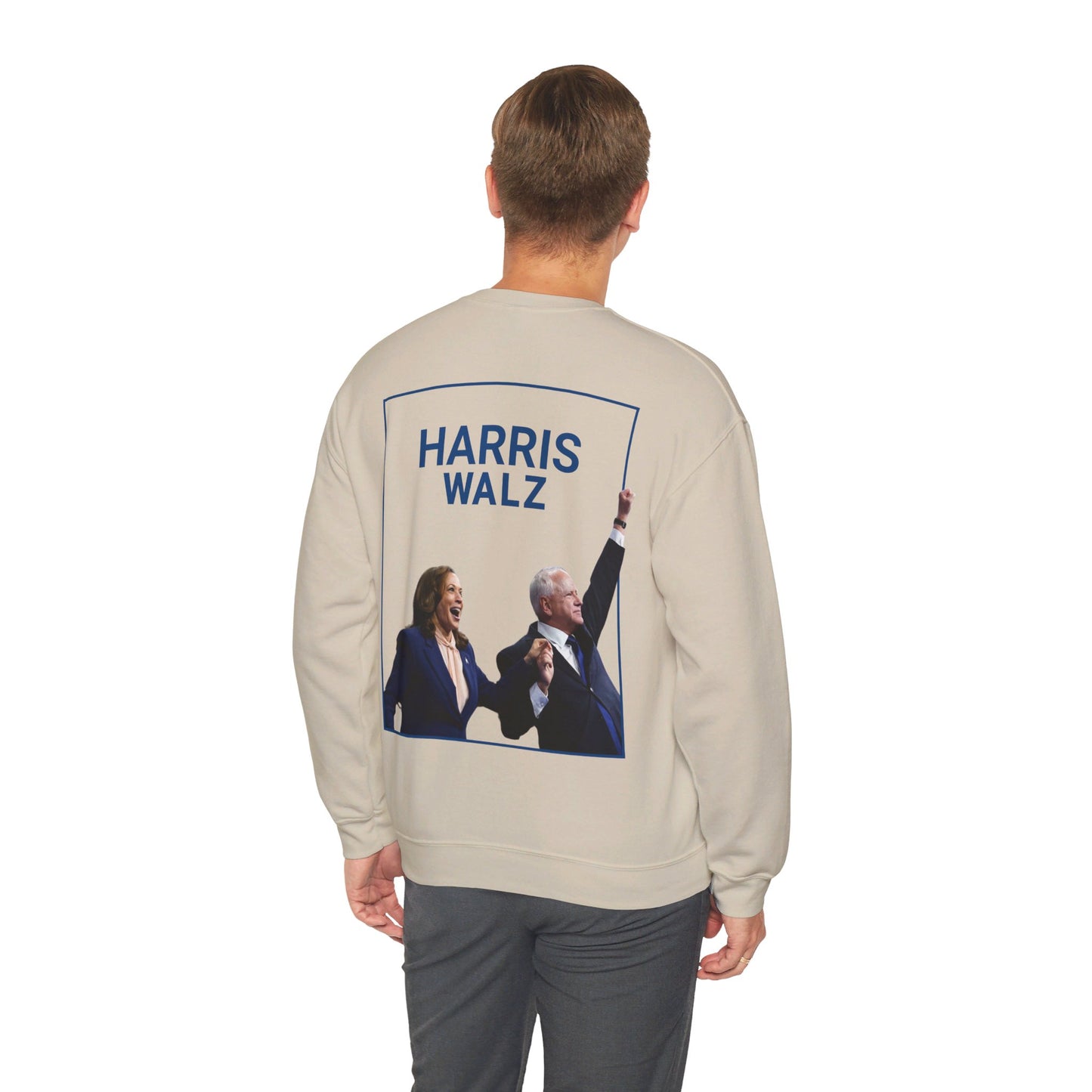 Harris Walz Fist Thrust Unisex Crewneck Sweatshirt