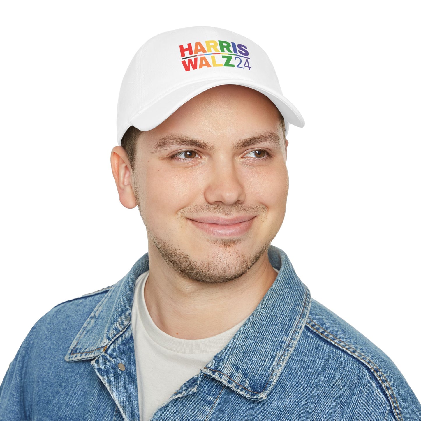 Harris Walz Rainbow Pride Line Low Profile Baseball Cap