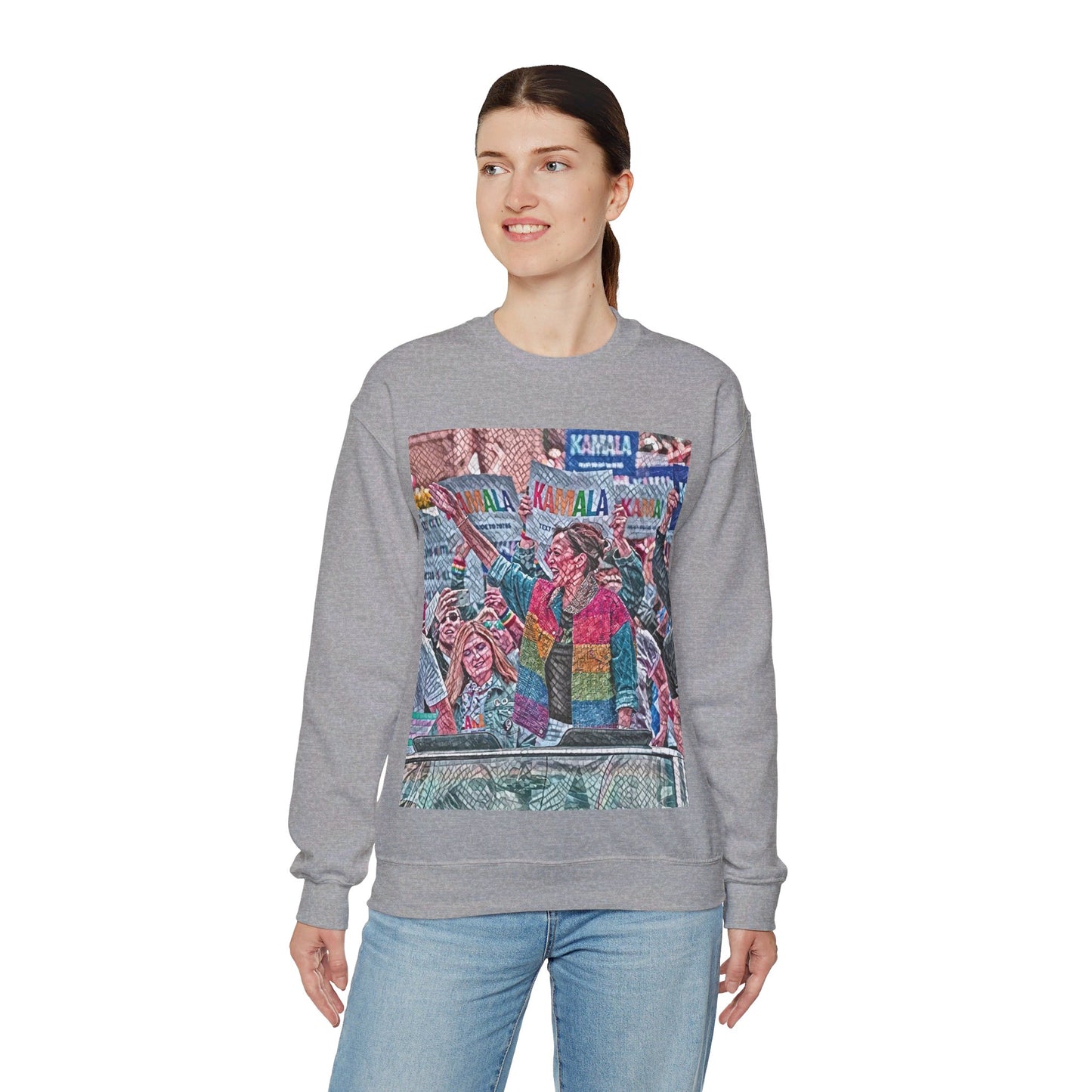 Kamala Pride Jacket Artistic Print Unisex Crewneck Sweatshirt