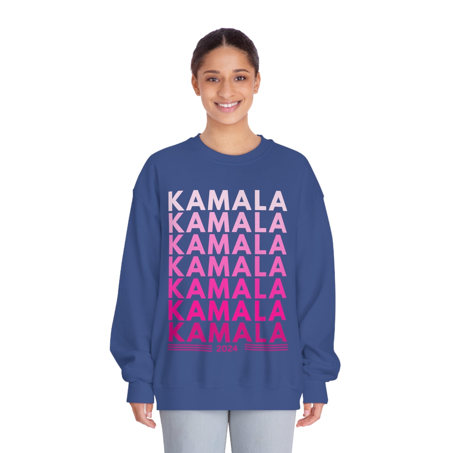 KAMALA 2024 (Pink) Unisex DryBlend® Crewneck Sweatshirt