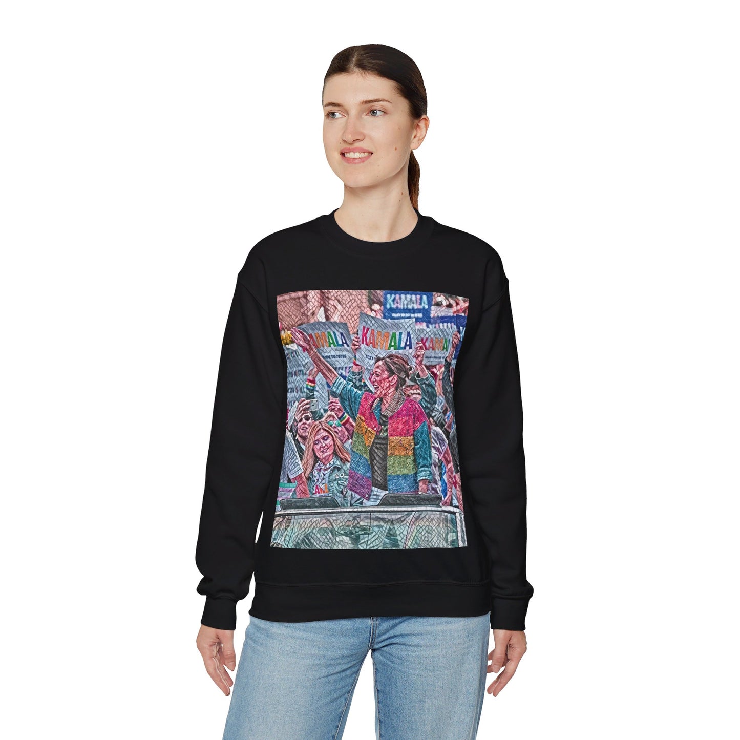 Kamala Pride Jacket Artistic Print Unisex Crewneck Sweatshirt