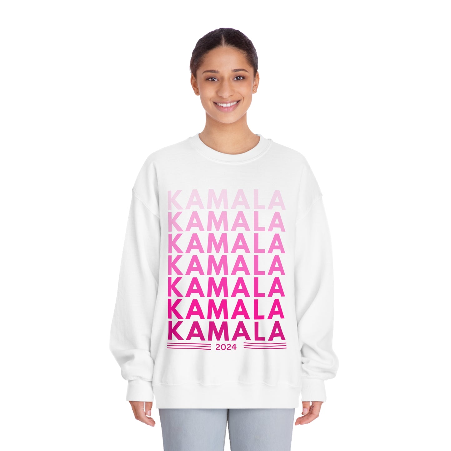 KAMALA 2024 (Pink) Unisex DryBlend® Crewneck Sweatshirt