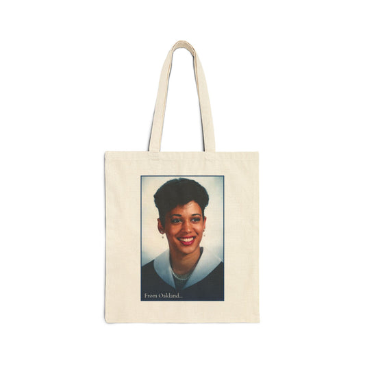 Kamala Harris from Oakland to The White House Premium Cotton Canvas Tote Bag