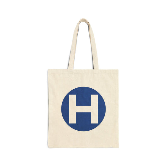 Harris "H" Logo Cotton Canvas Tote Bag