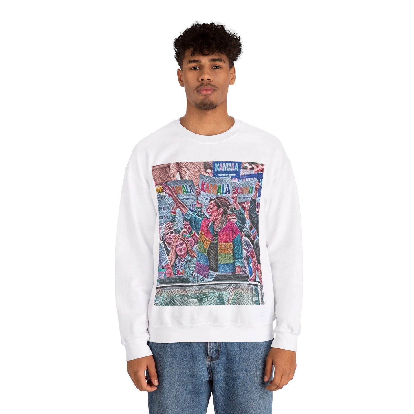 Kamala Pride Jacket Artistic Print Unisex Crewneck Sweatshirt