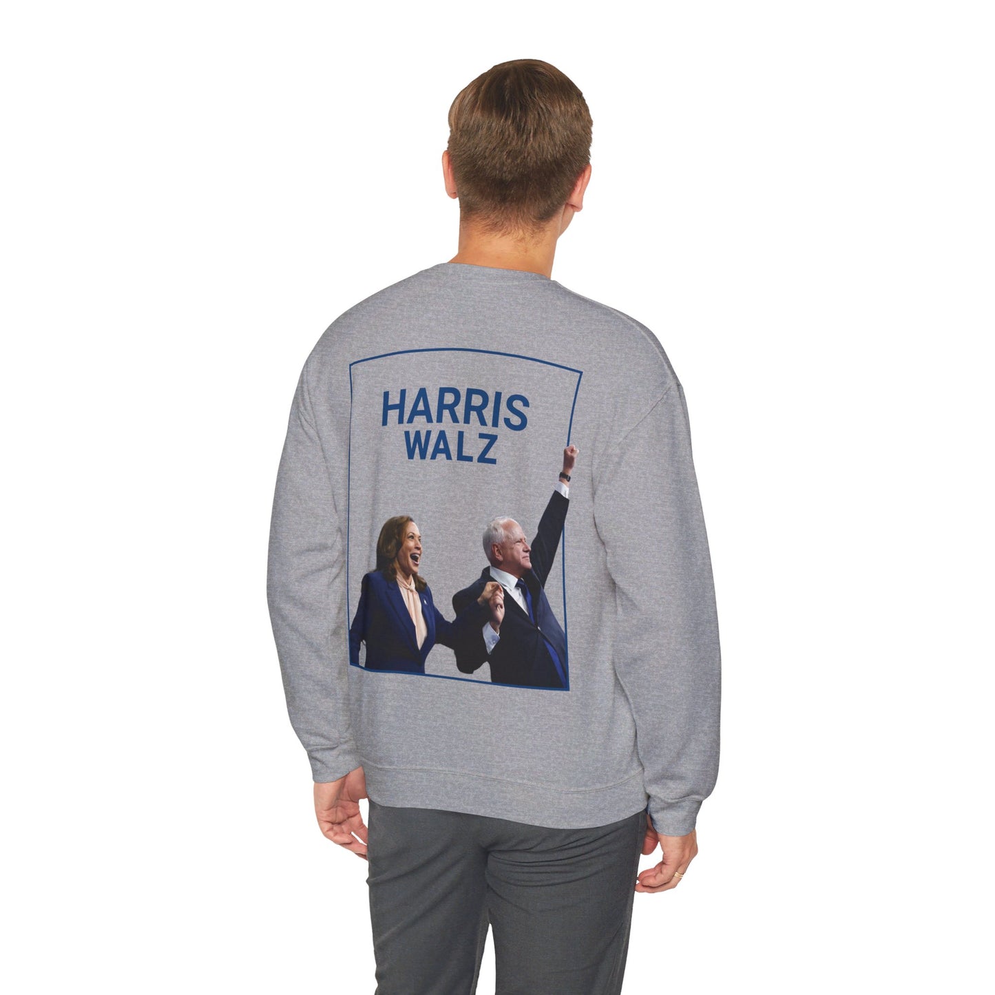 Harris Walz Fist Thrust Unisex Crewneck Sweatshirt