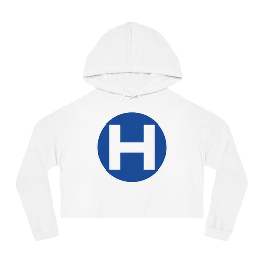 Harris "H" Logo Cropped Hooded Sweatshirt