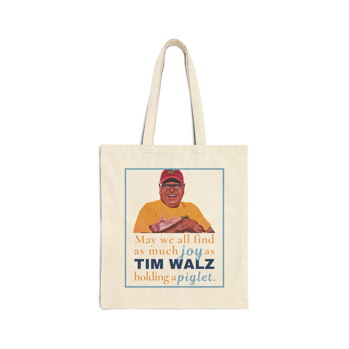 The JOY of Tim Walz Premium Cotton Canvas Tote Bag