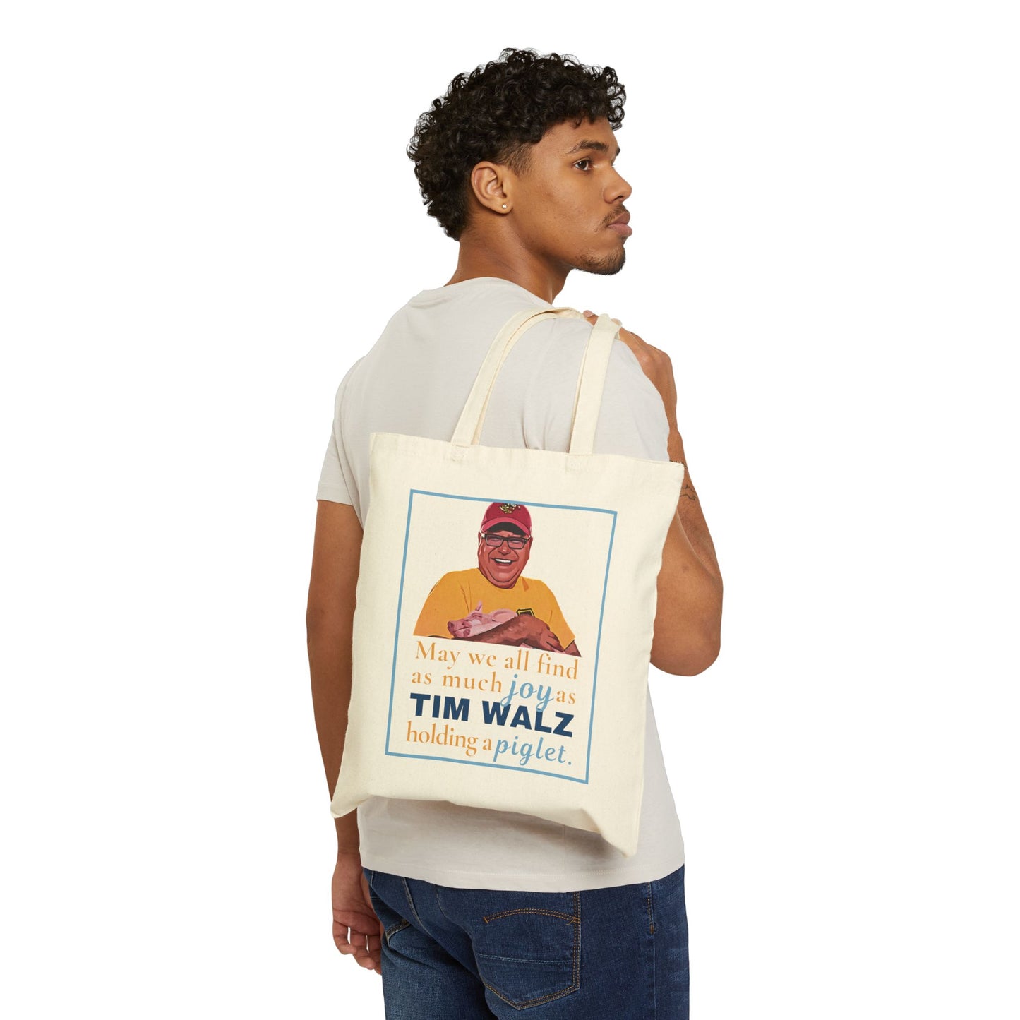 The JOY of Tim Walz Premium Cotton Canvas Tote Bag