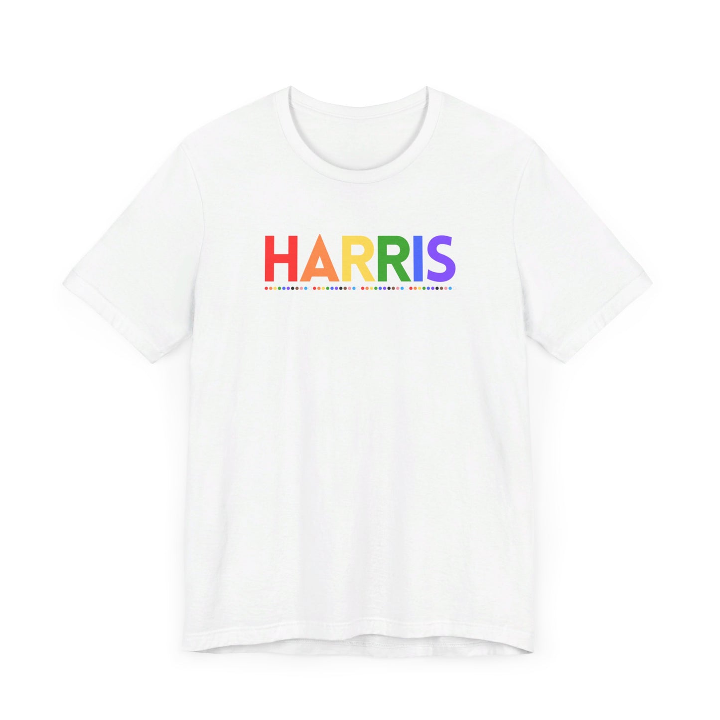 Harris LGBTQ+ Rainbow Print | Unisex Jersey Short Sleeve Tee