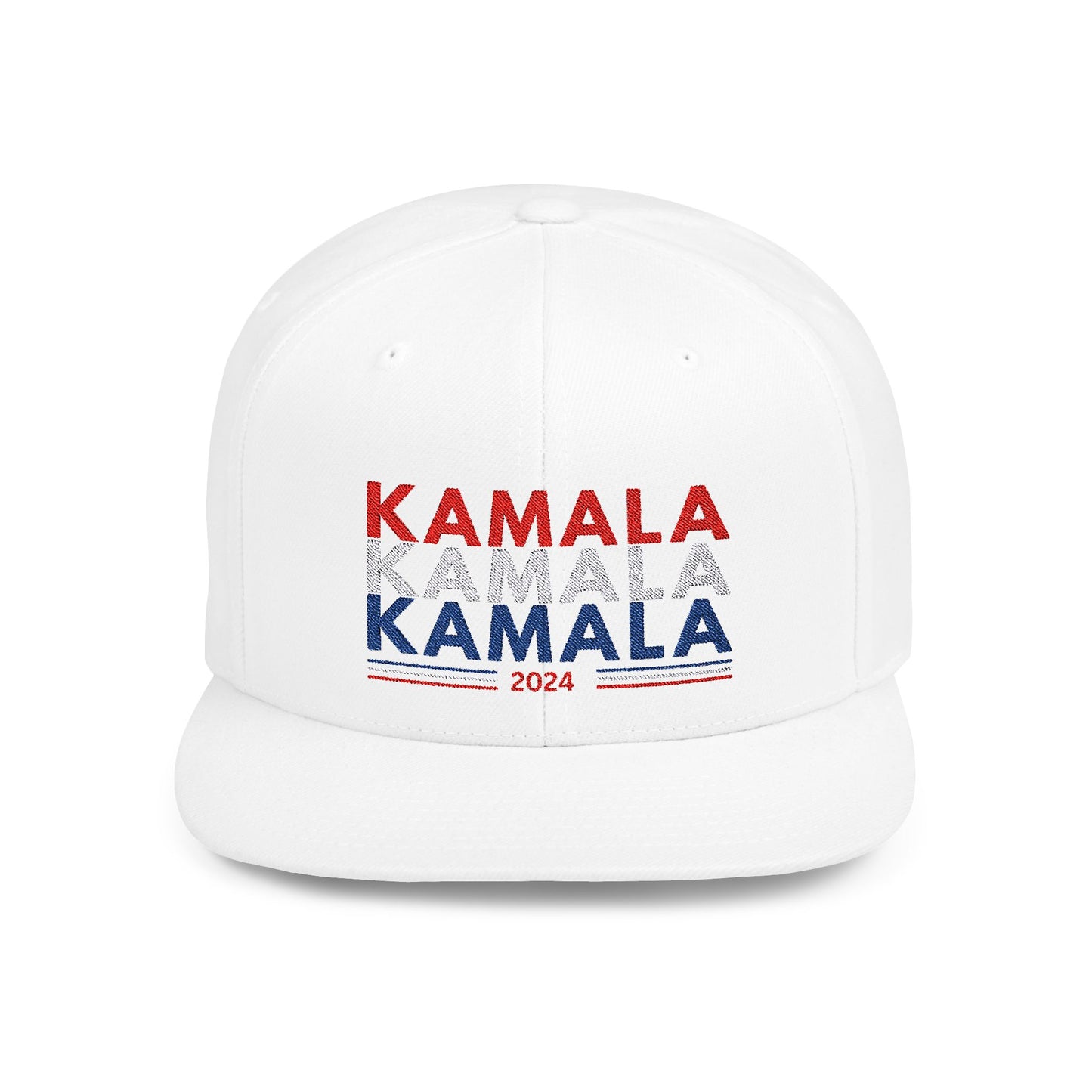 KAMALA 2024 (Patriotic) Flat Bill Snapback Cap