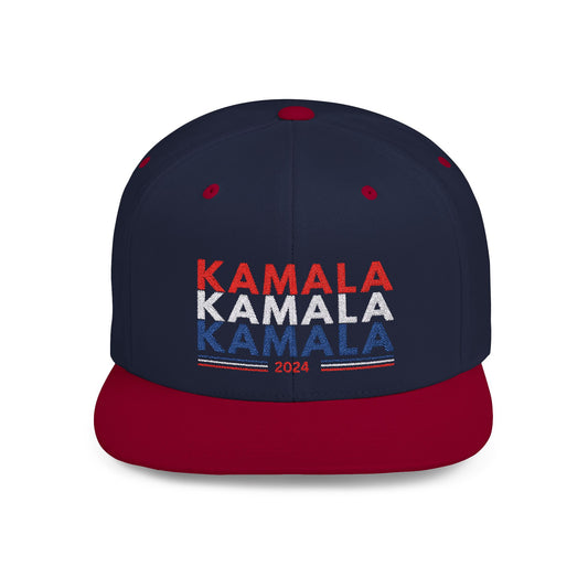 KAMALA 2024 (Patriotic) Flat Bill Snapback Cap