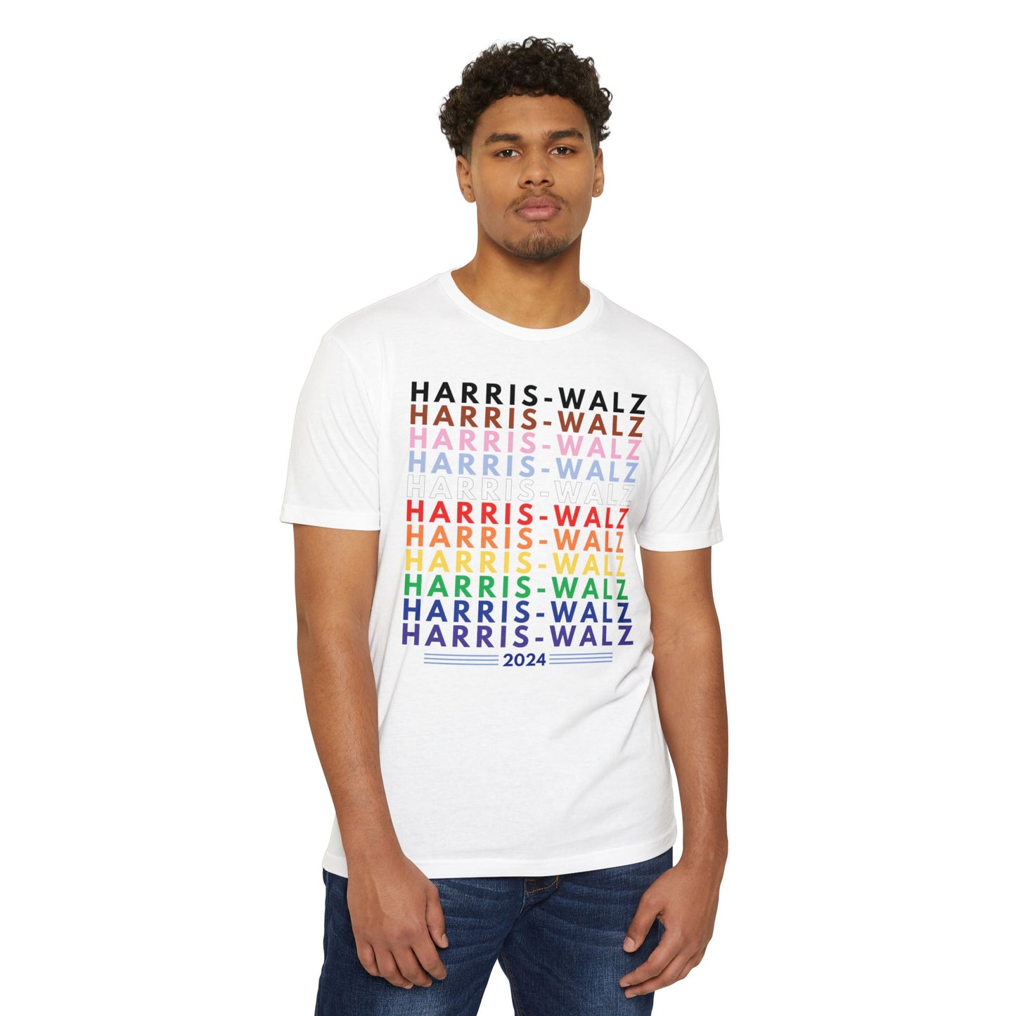 Harris-Walz Inclusive Pride Unisex CVC Jersey T-shirt